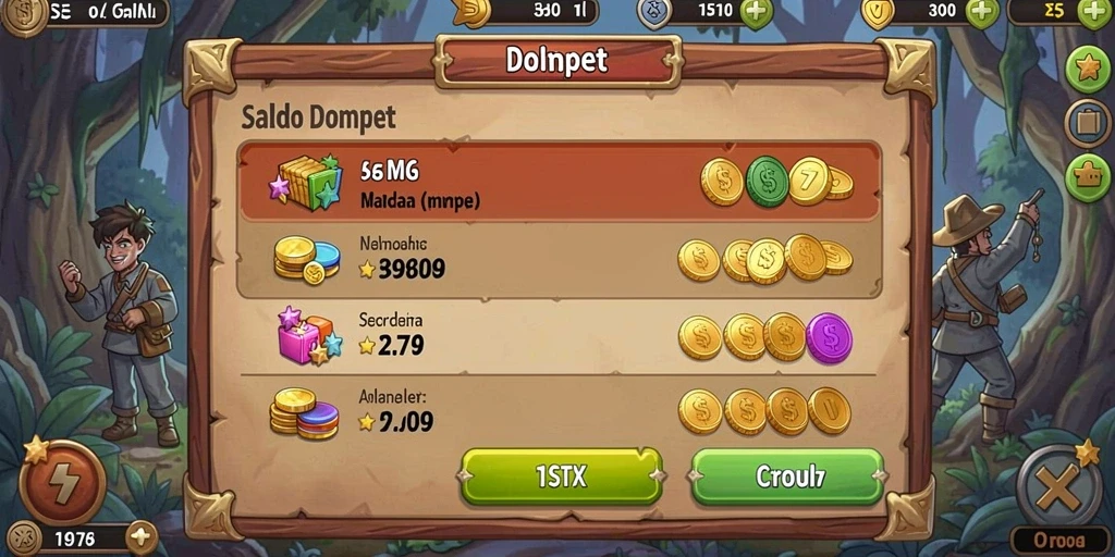 Screenshot menampilkan karakter utama di level petualangan.