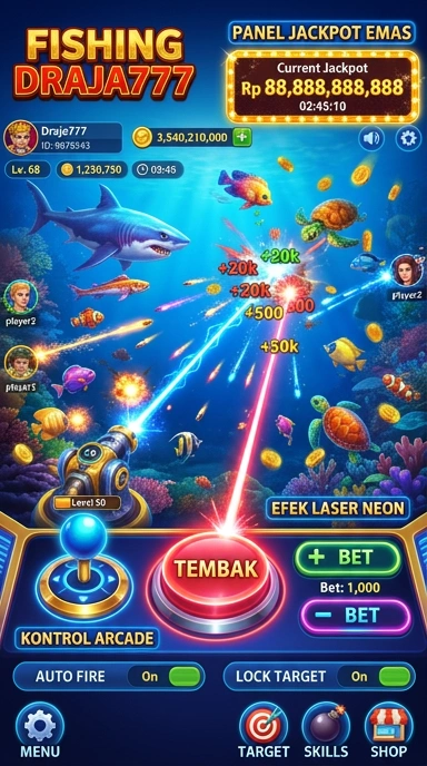 Galeri pratinjau visual draja777 build APK resmi terbaru